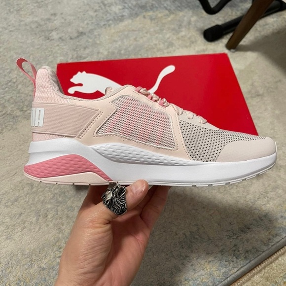 NIB Junior Size 6.5C Puma Anzarun Knit JR Softfoam Sneakers In Rosewater-Peony - Picture 3 of 12